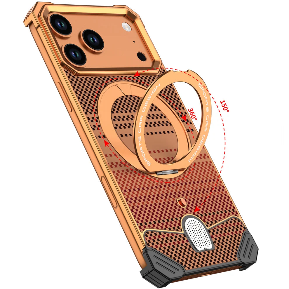 MetalKevlar Texture Hypercar Design Case For iPhone