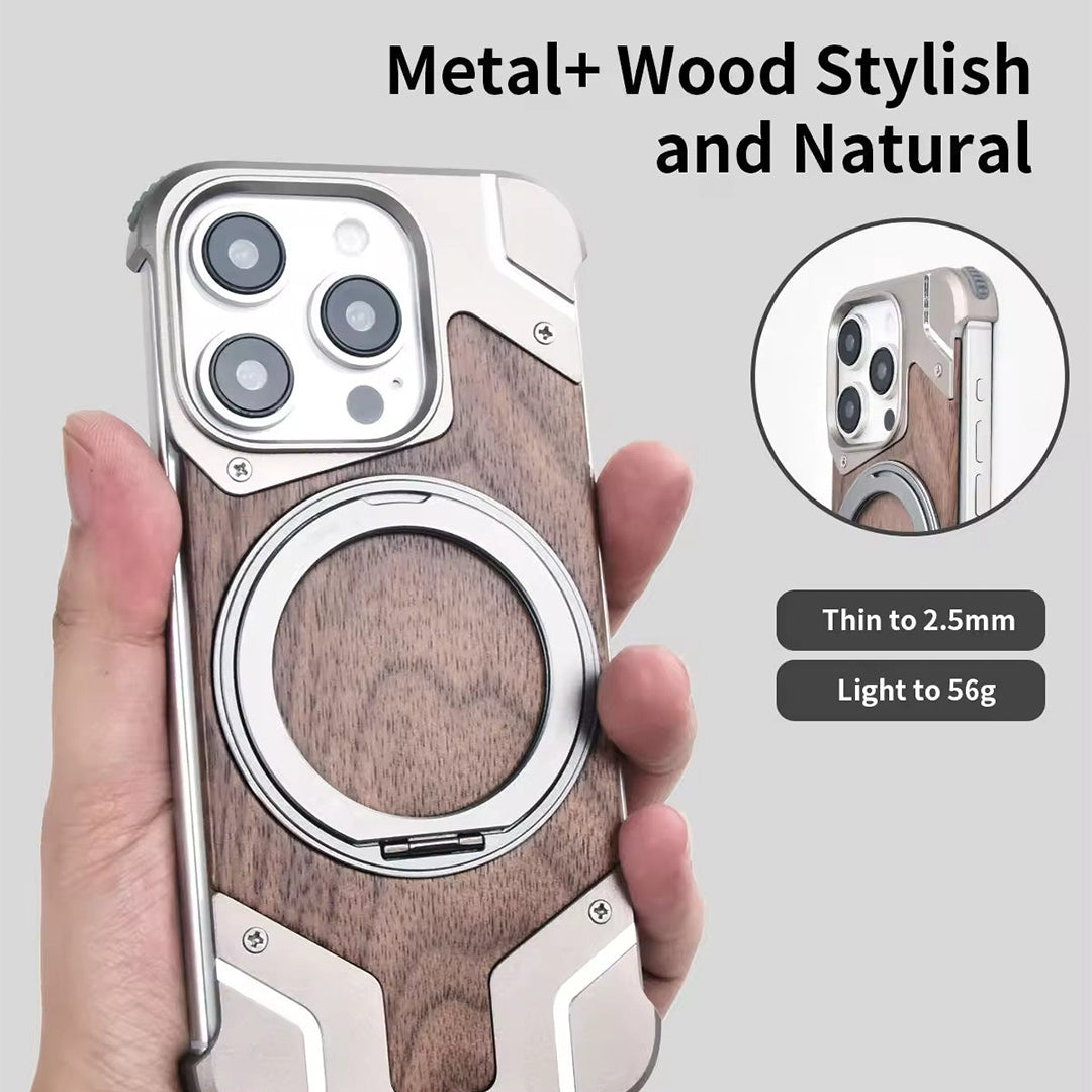 Metal + Wood iPhone Case