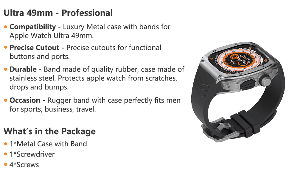 Auriglo Ultra Watch Premium Casing Kit – 49MM ORANGE