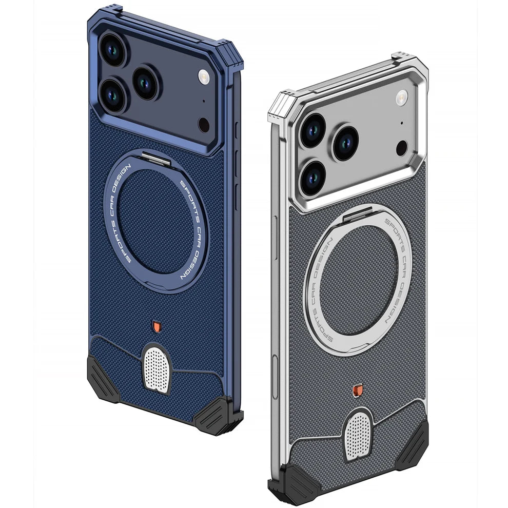 MetalLeather Texture Hypercar Design Case For iPhone