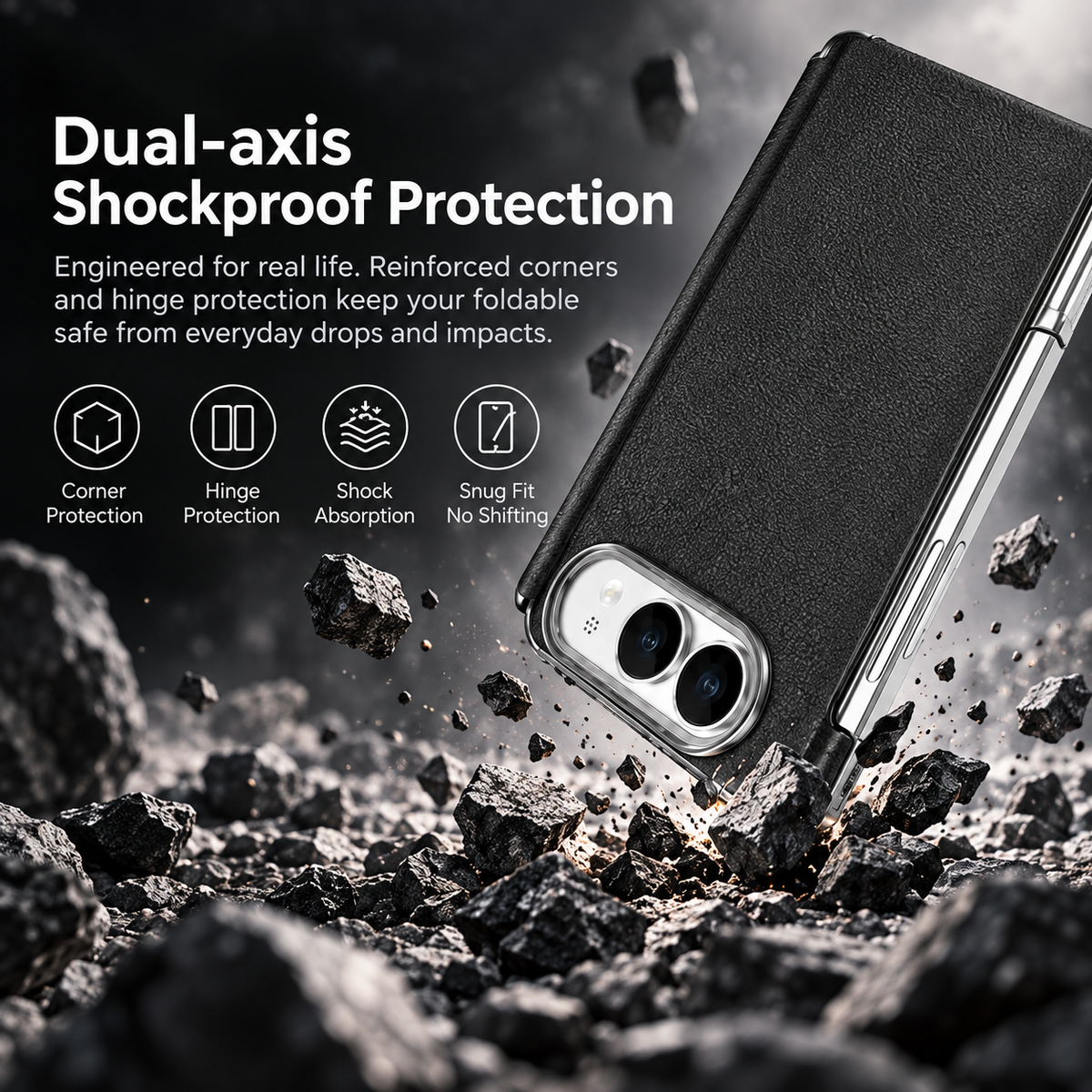 Hard PC PU Leather Case For iPhone Duo