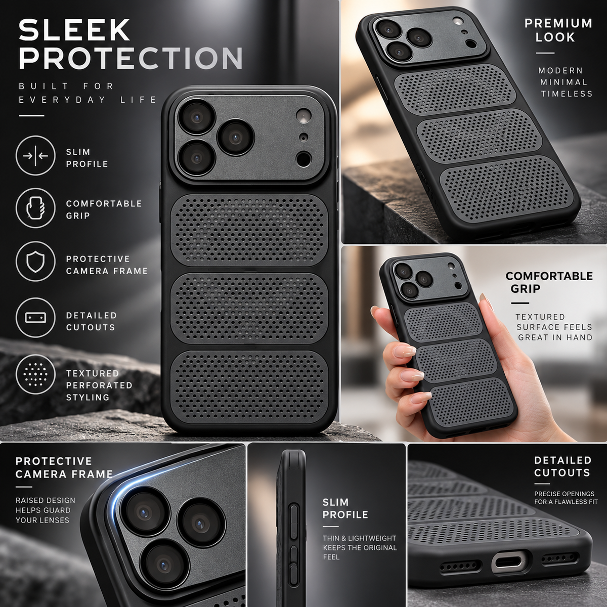 Heat Dissipation Mesh Phone Case for iPhone