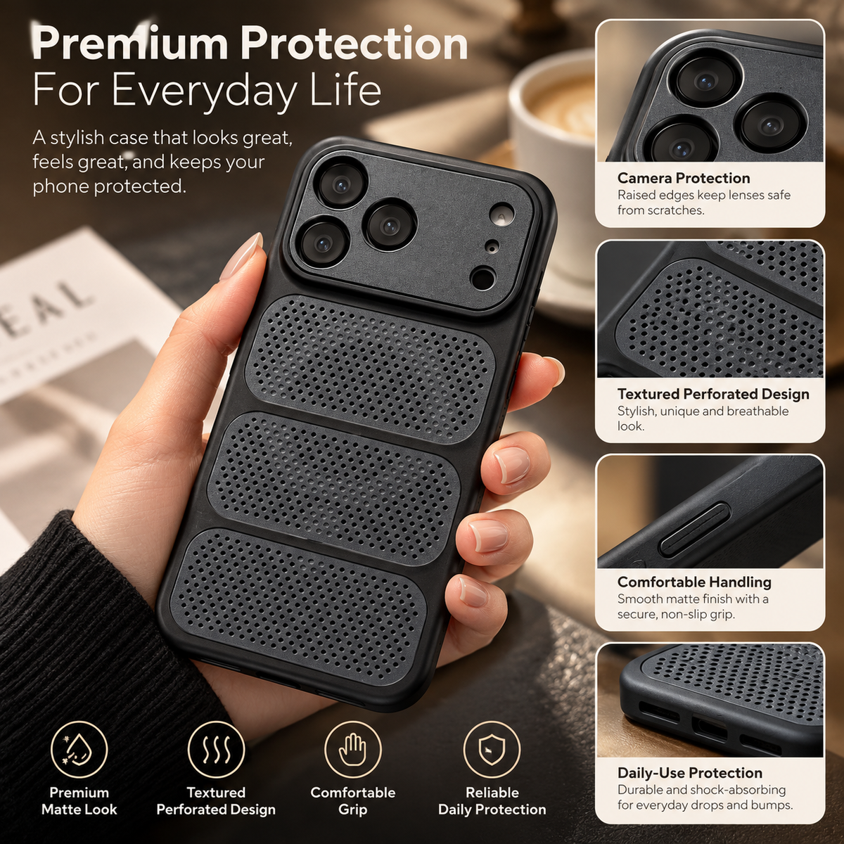 Heat Dissipation Mesh Phone Case for iPhone
