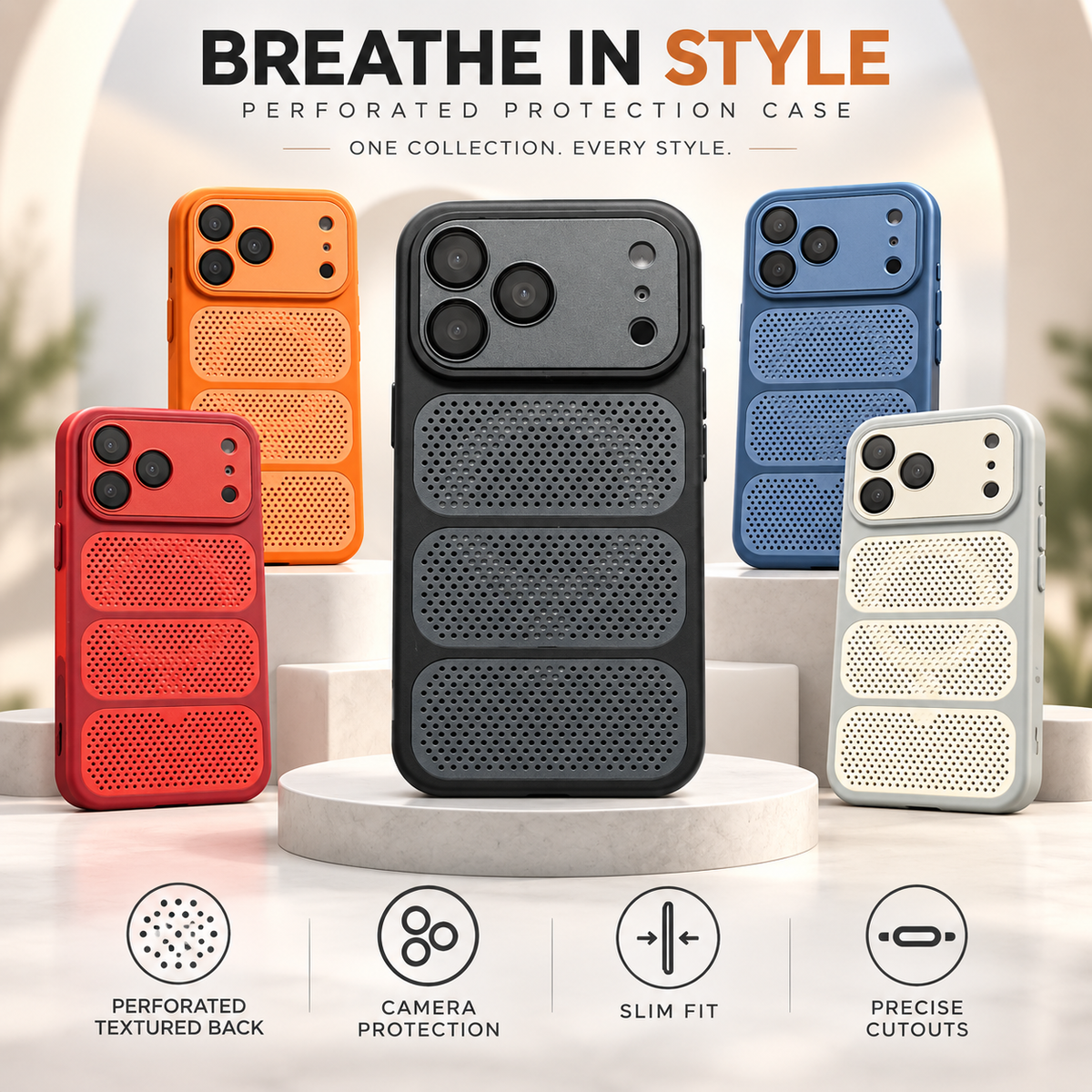 Heat Dissipation Mesh Phone Case for iPhone