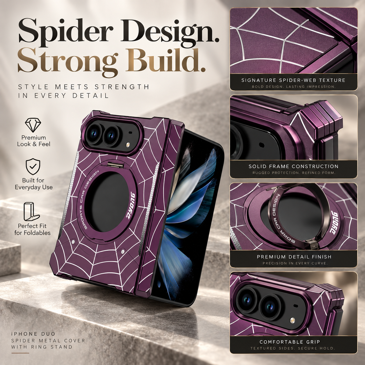 Spider Armor Protective Case for iPhone Duo