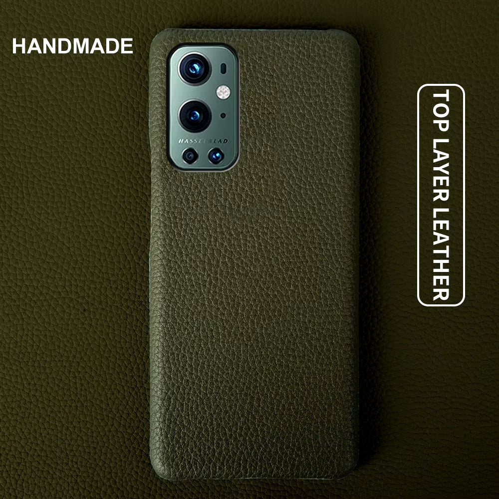 Genuine Leather Lychee Pattern Case For OnePlus