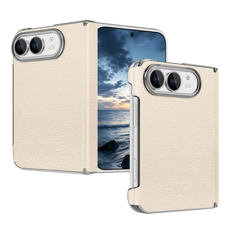 Hard PC PU Leather Case For iPhone Duo