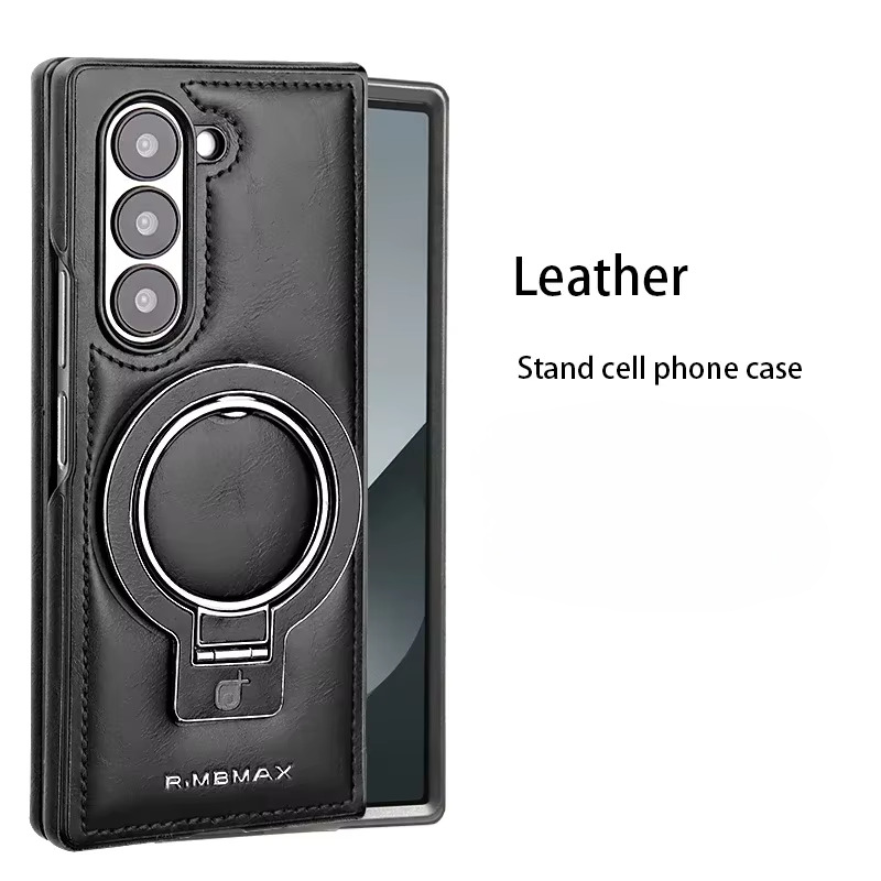 Leather Kickstand Case For Samsung Fold