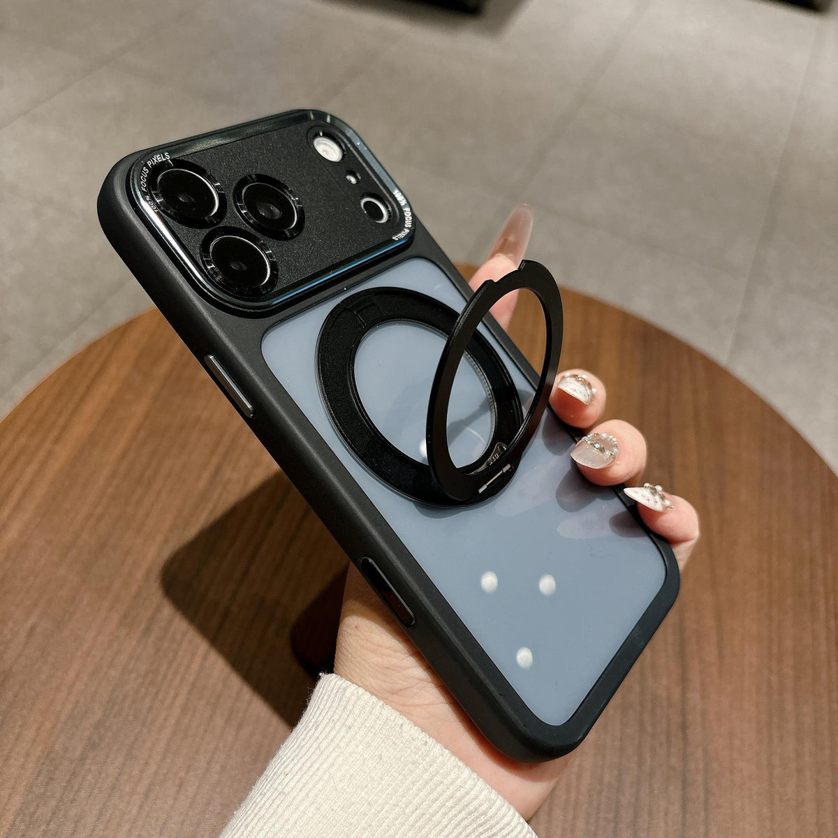 Premium Magnetic PC Ring Stand Phone Case for iPhone
