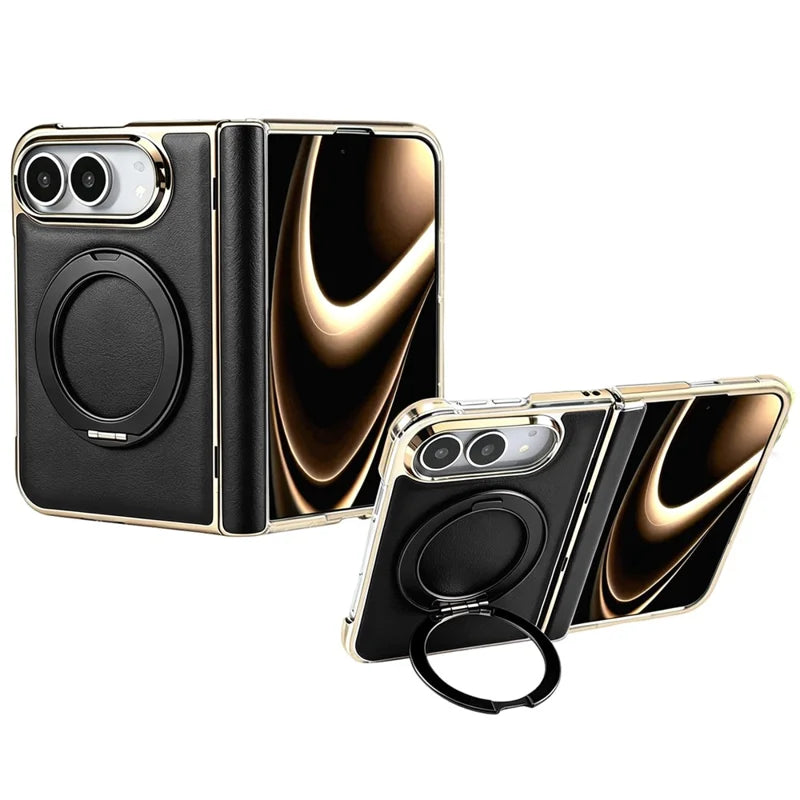 Leather Kickstand Case For iPhone Duo