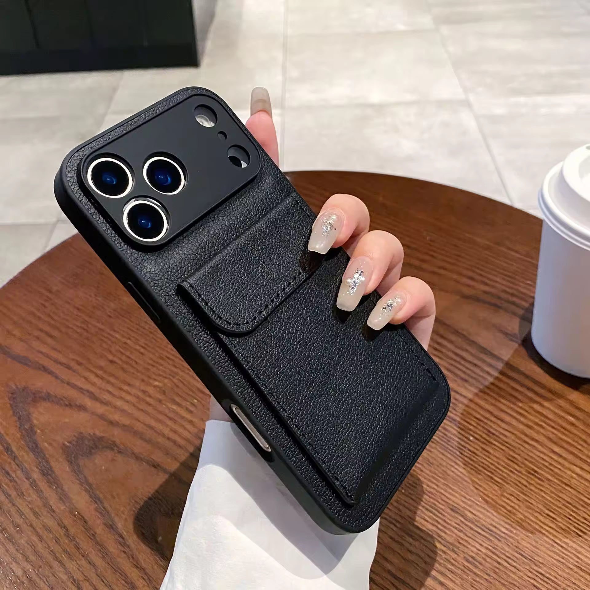 LeatherPocket Card Holder Case For iPhone