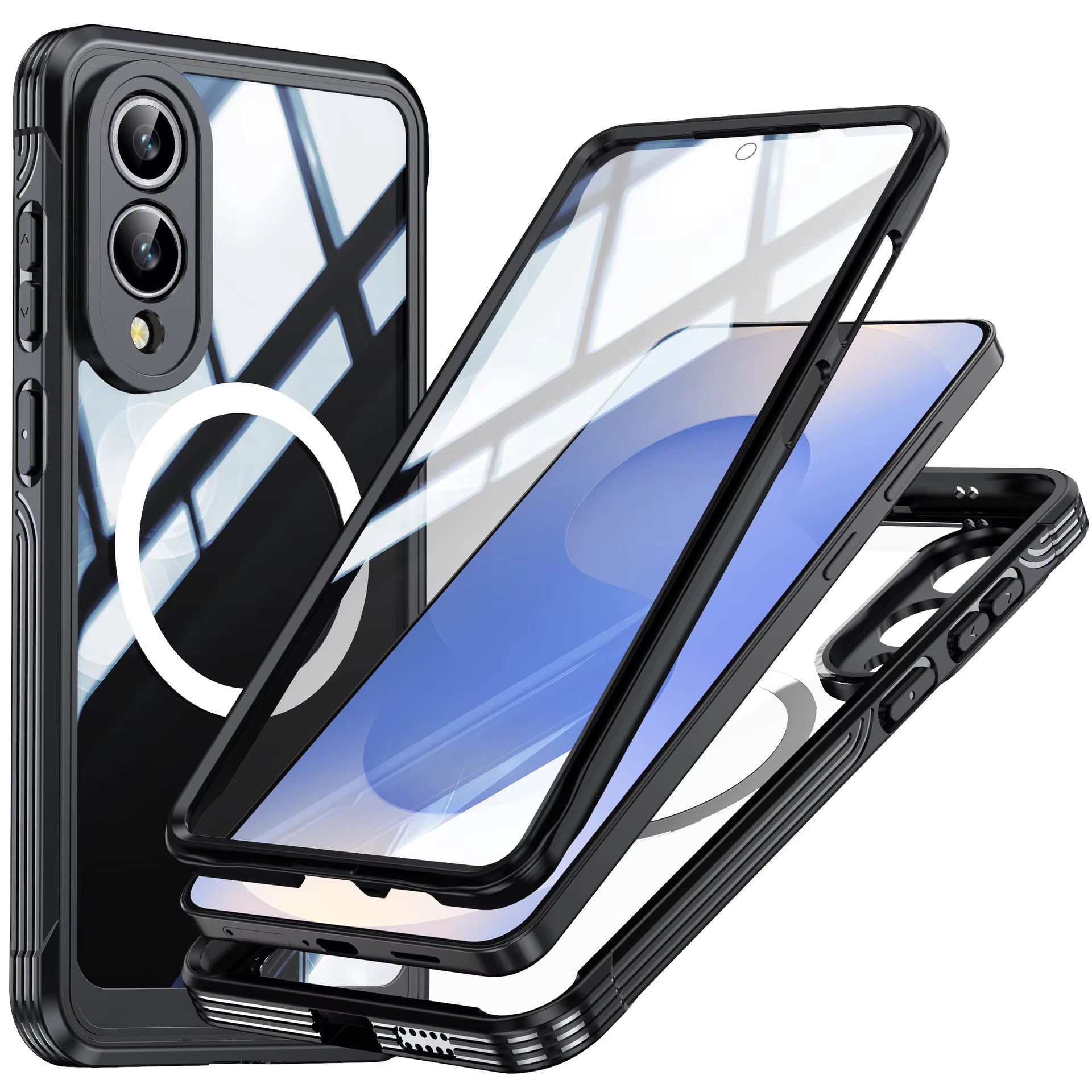 HD Clear Tempered Glass Magnetic Case For Samsung Edge