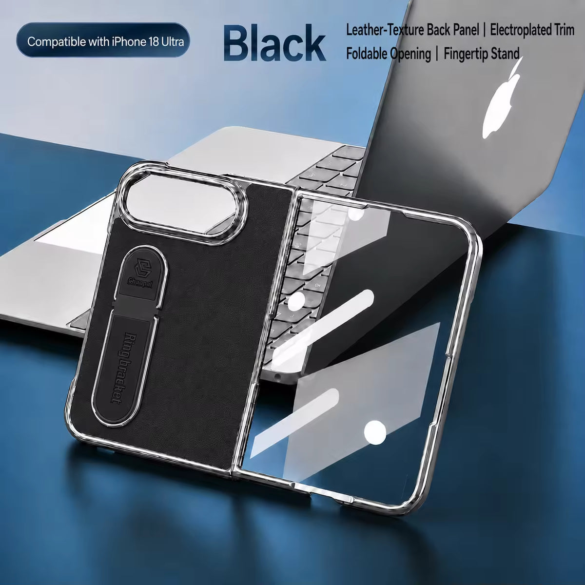 VeganLeather RingStand Case for iPhone Duo