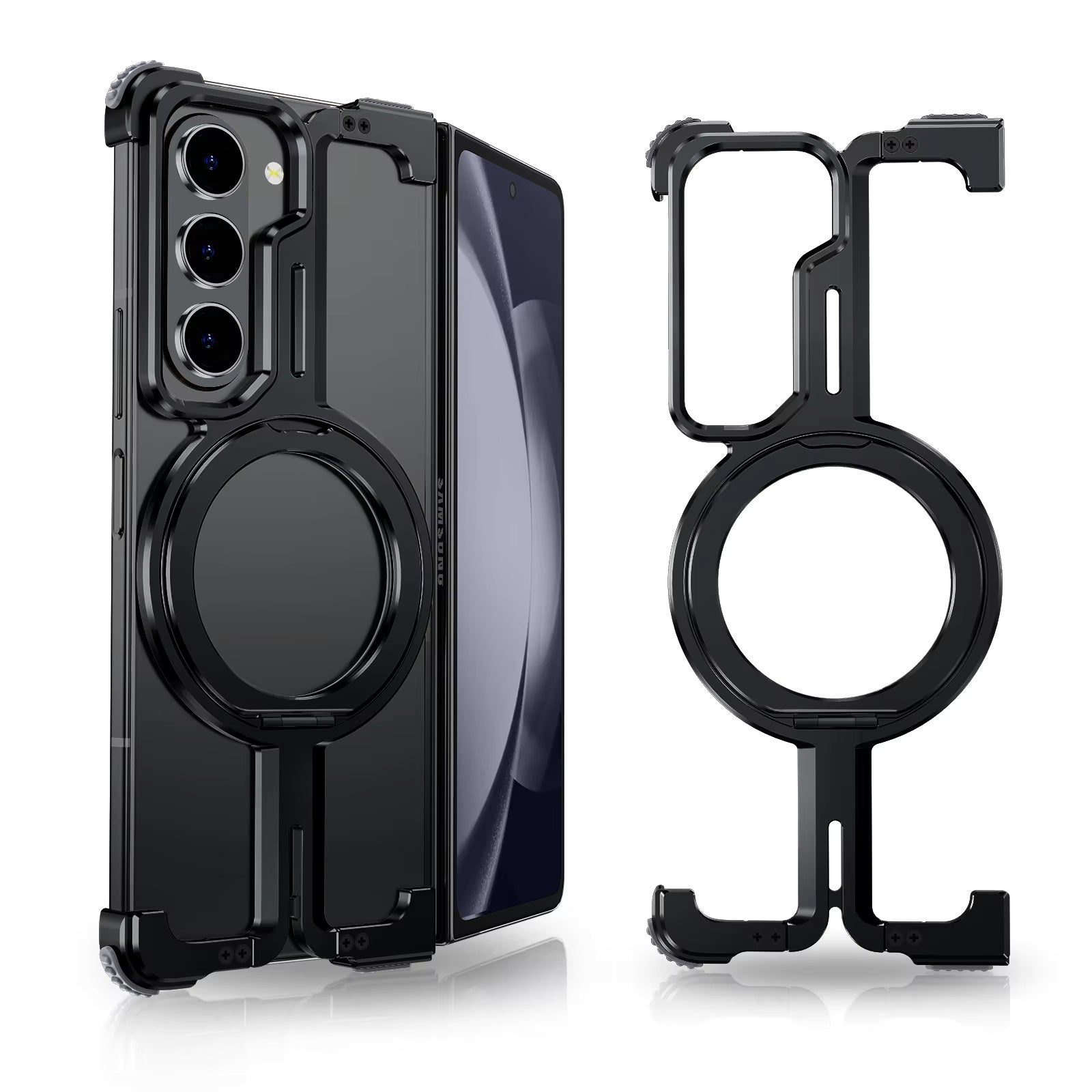 AirCase With 360 Degree Rotatable Metal Phone Stand For Samsung Galaxy Z Fold