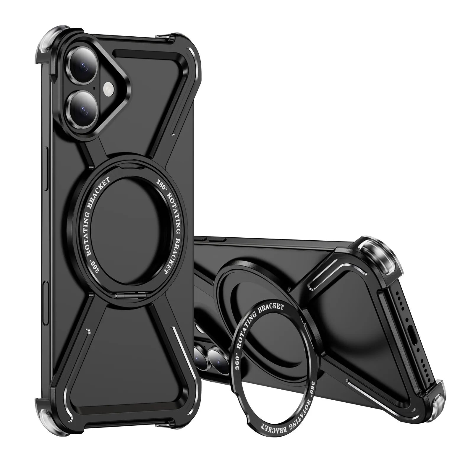 ZX Metal Case With 360 Rotating Stand For iPhone