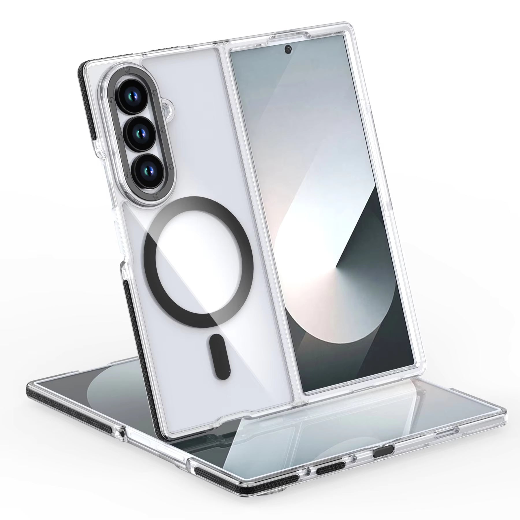 ColorBorder Transparent Case For Samsung Fold