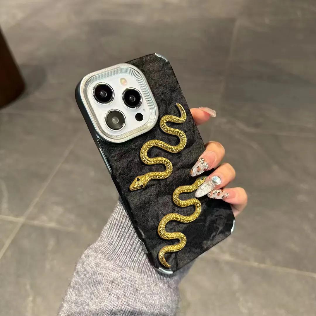 Gold Snake 3D Case For iPhone