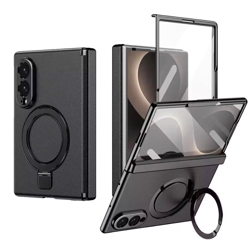 Bracket Leather Case For Samsung Fold