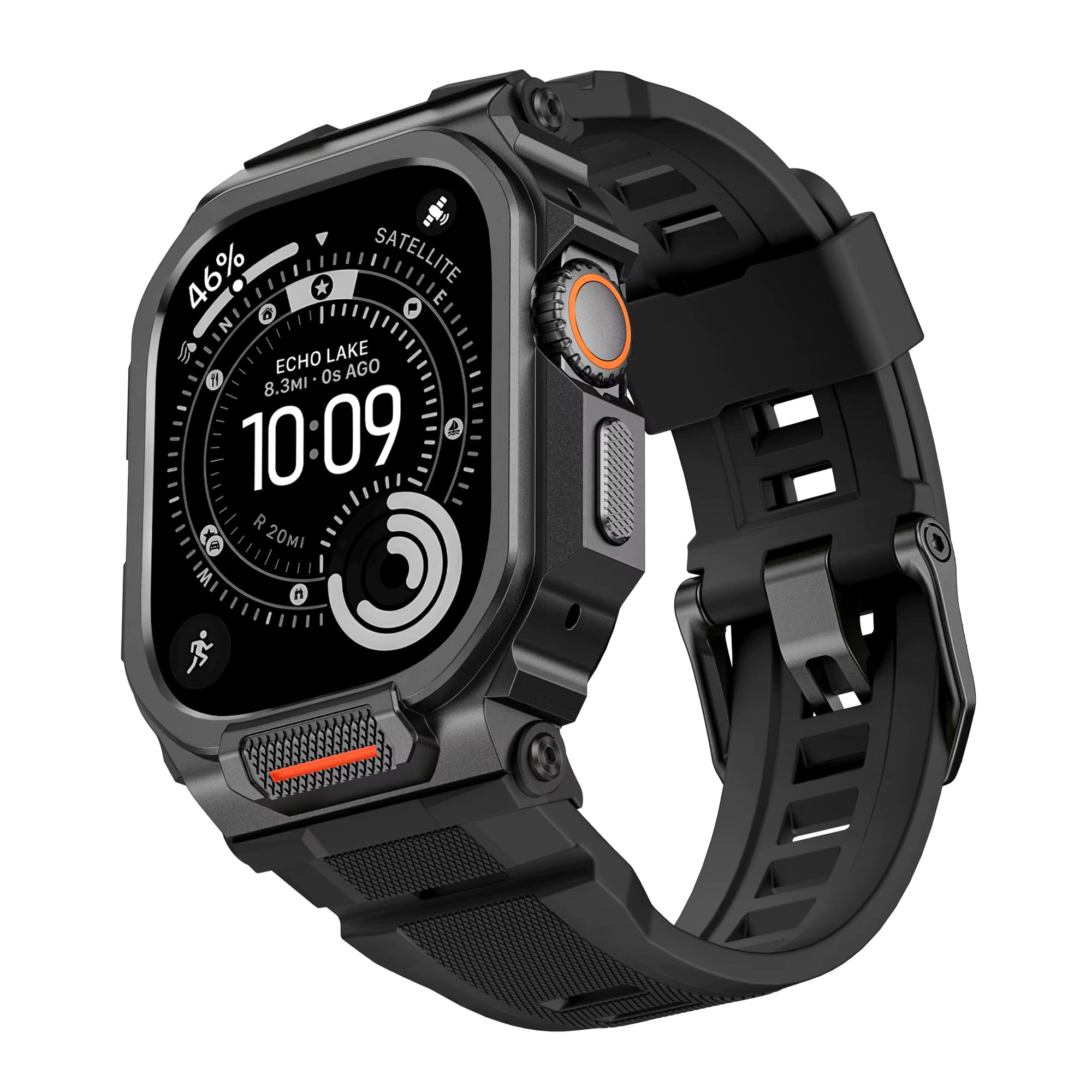 Army Rugged Silicone Bracelet With Metal Case 49mm
