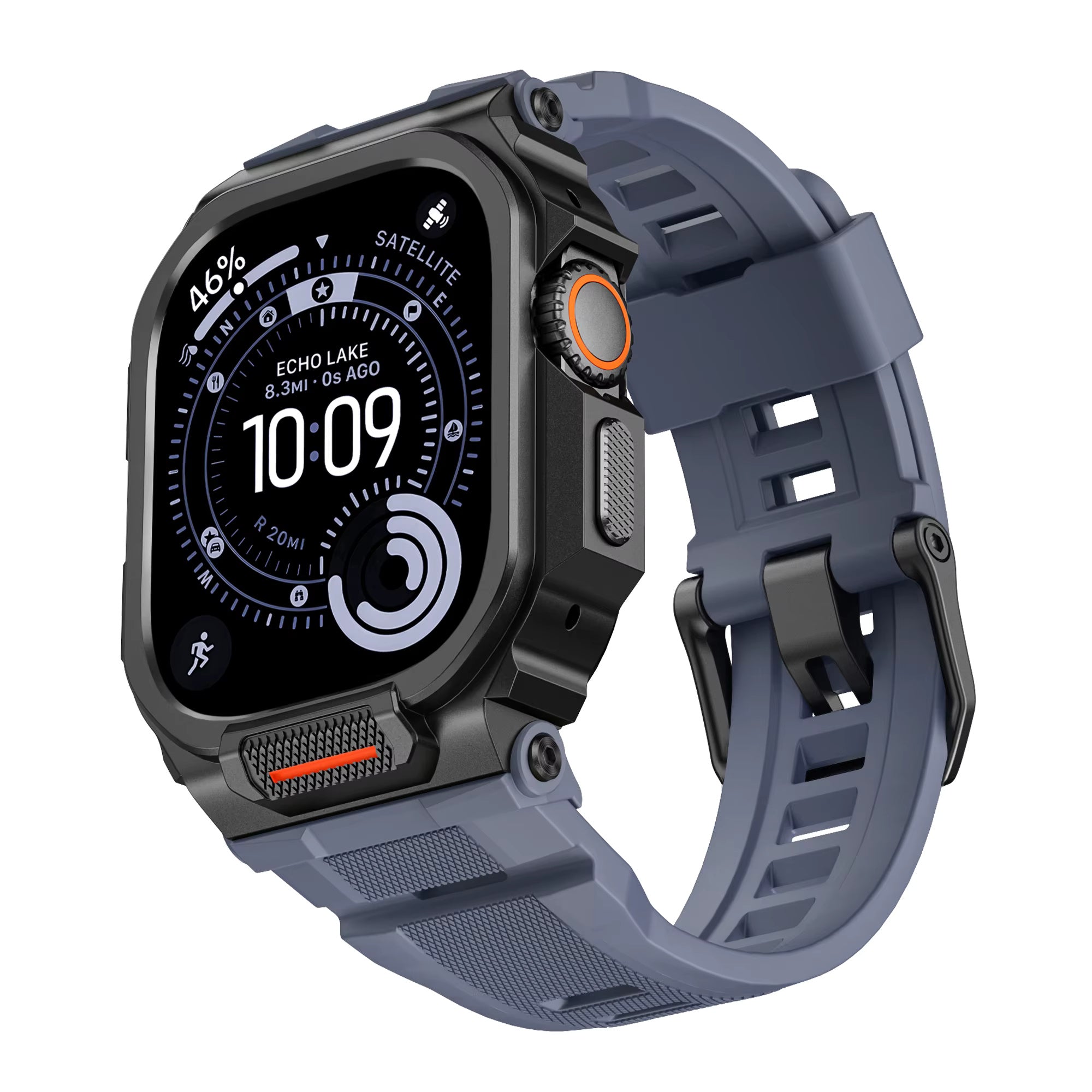 Army Rugged Silicone Bracelet With Metal Case 49mm
