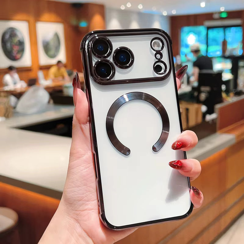 Electroplated Border MagSafe Case For iPhone