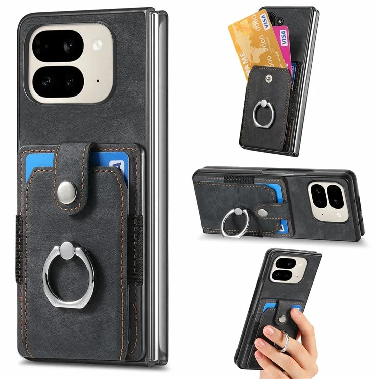 Leather+PC Non-Slip Protective Case With Card Slots For Google