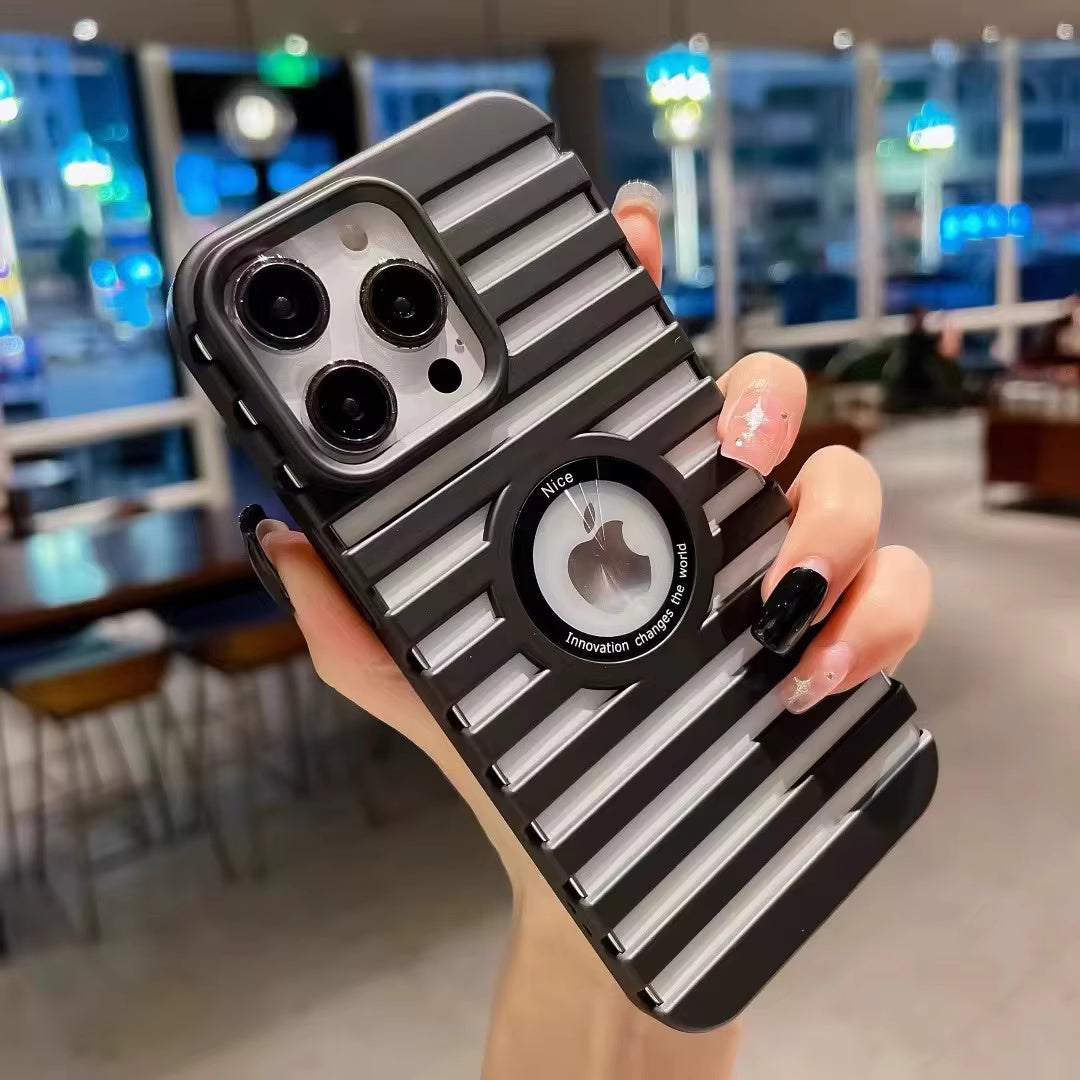 Stripe Grid Fast Cooling Case For iPhone