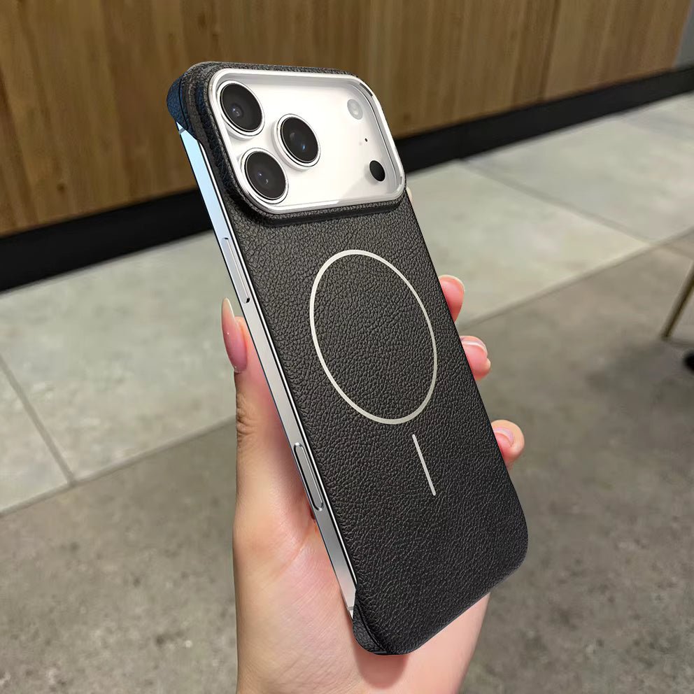 Hard PC PU Leather Case For iPhone