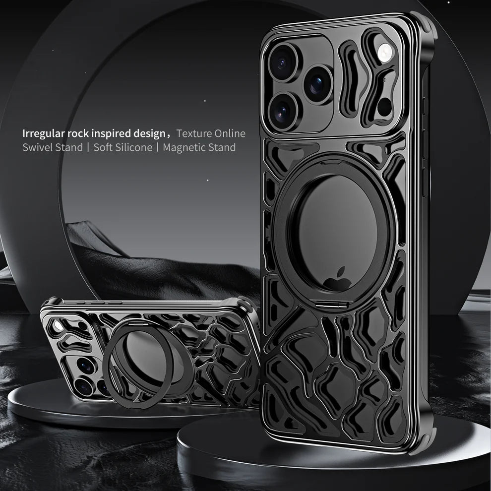 Irregular Rock Design Metal Case For iPhone