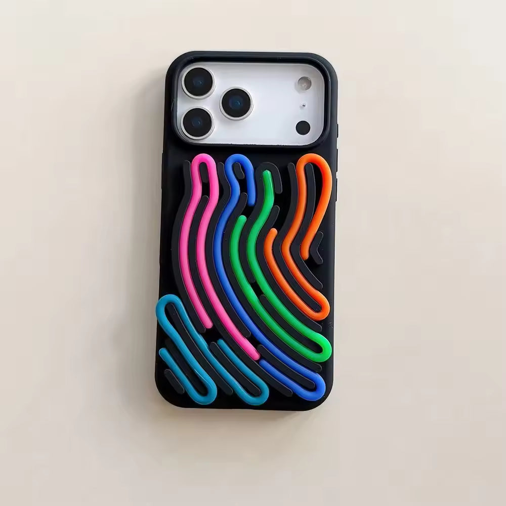 Rainbow WaveLoop 3D Case For iPhone