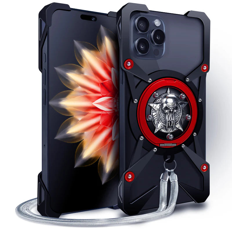 Devil Metal Skull 360 Stand Case For iPhone