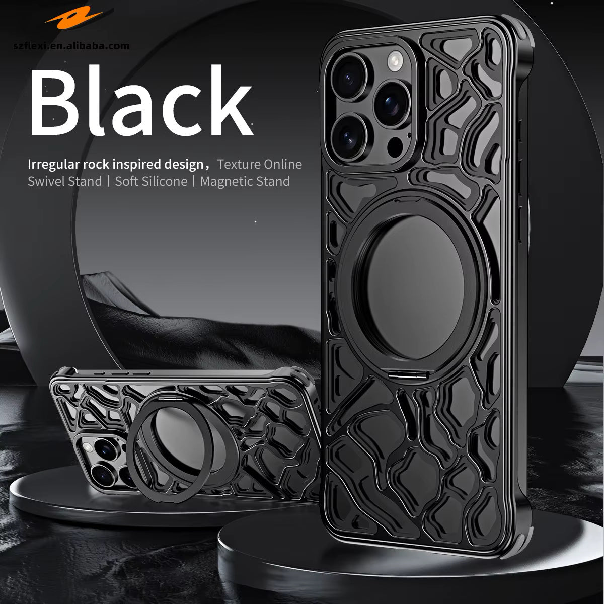 Irregular Rock Design Metal Case For iPhone