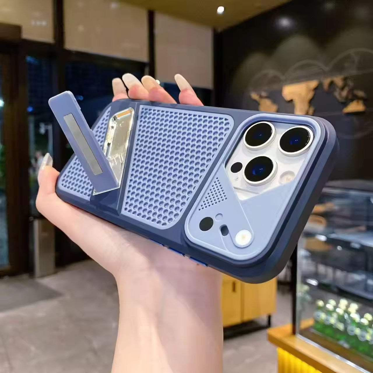 TPU Dissipation Kickstand Case For iPhone