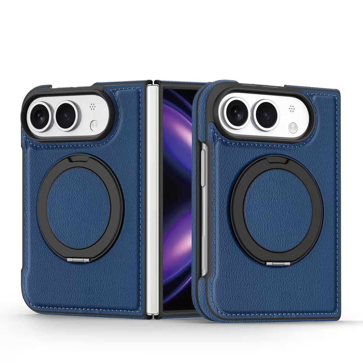 Leather 360 Magnetic Stand Case for iPhone Duo