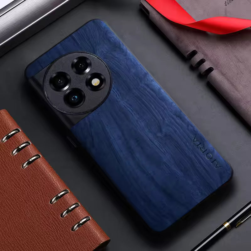 Wood Pattern PU Case For OnePlus