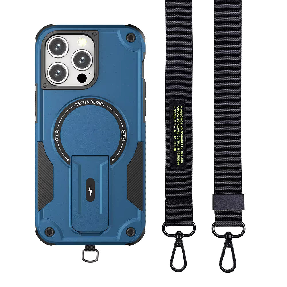 Hybrid Case With Crossbody Strap For iPhone