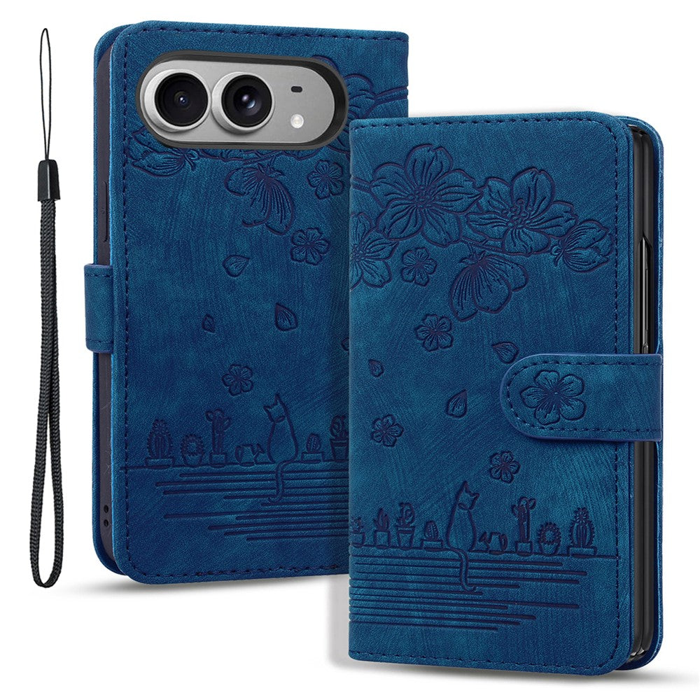 CherryBlossom Cat Imprinted Case For iPhone Duo