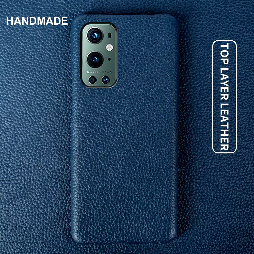 Genuine Leather Lychee Pattern Case For OnePlus