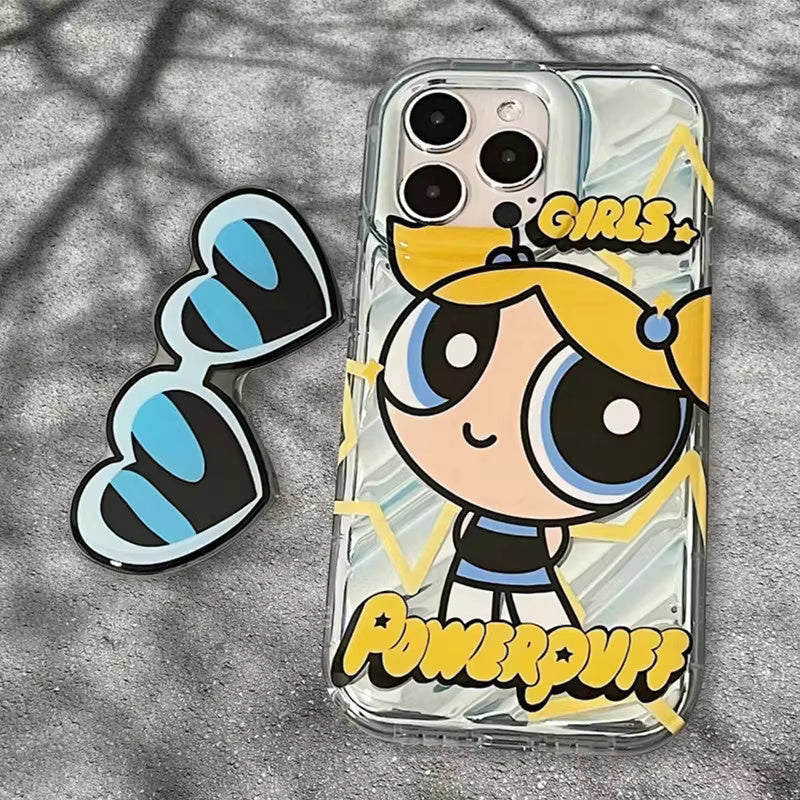 PowerPuff Girls Glasses Socket Case For iPhone