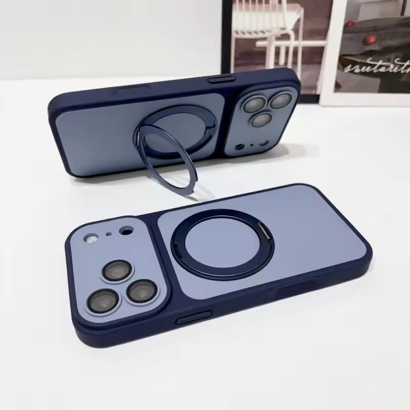 Camera Protection Ringstand Phone Case for iPhone