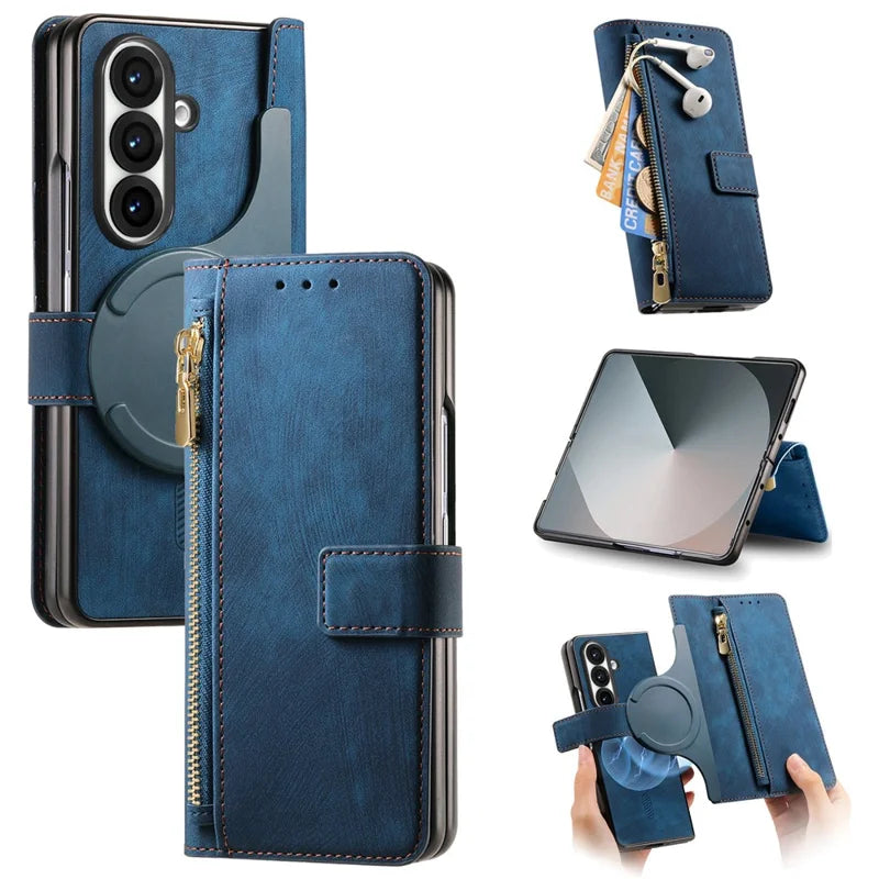 ZipperDetachable Flip Case For Samsung Fold