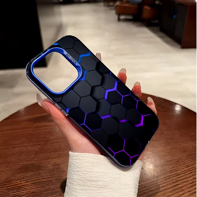 Hexagon RGB Effect Fashion Case For iPhone