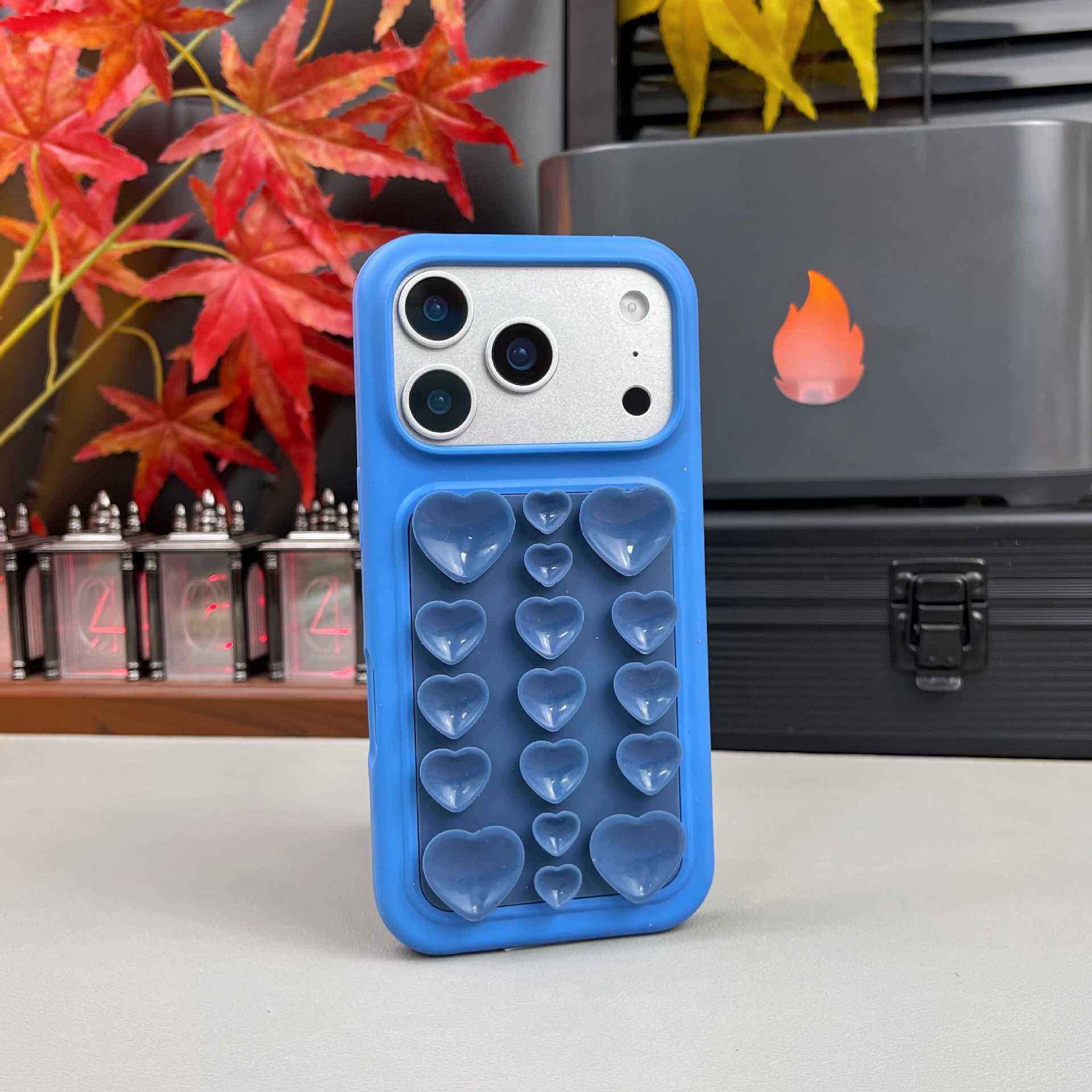 3D Heart StickyPad Case For iPhone
