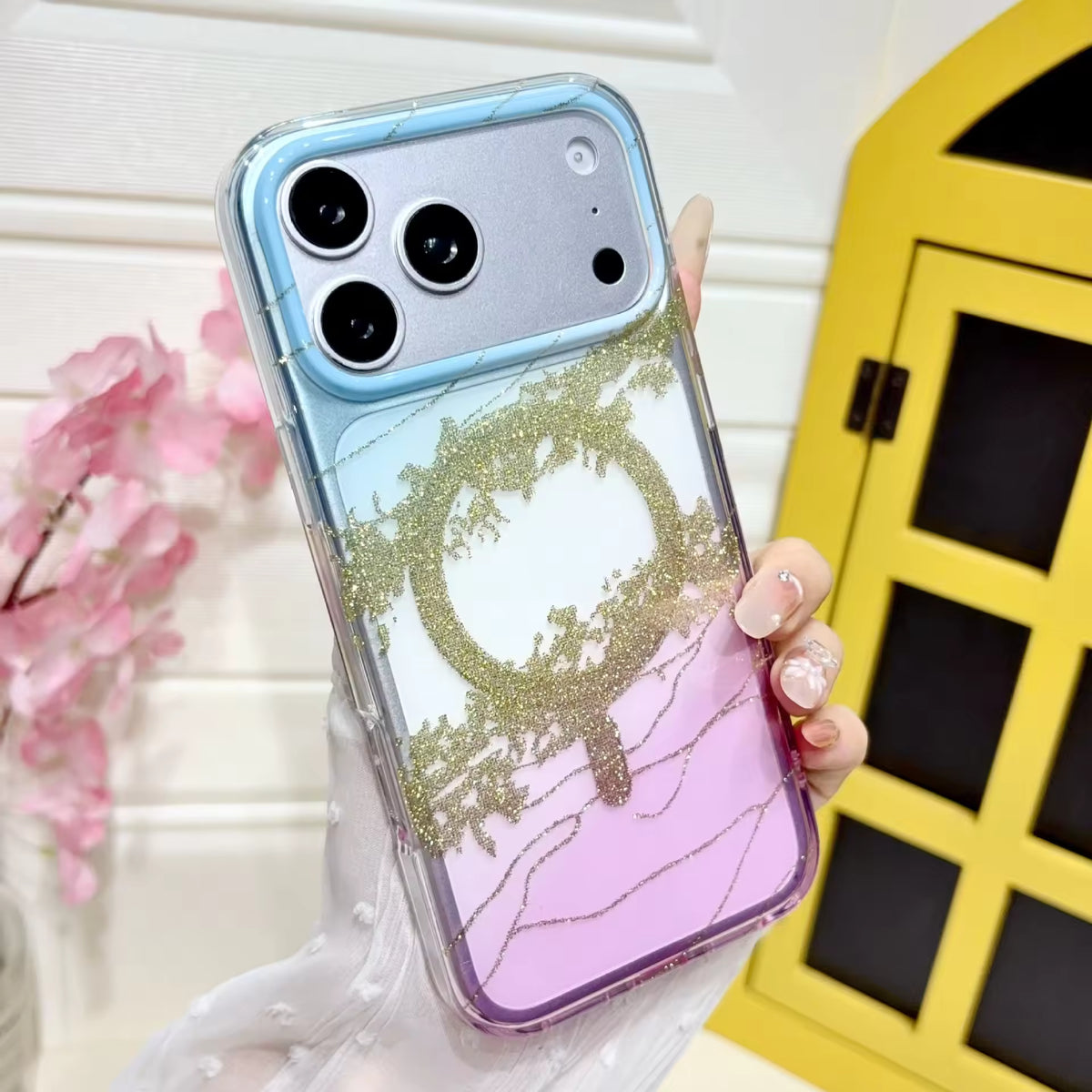 Gradient Glitter Case with MagSafe For iphone