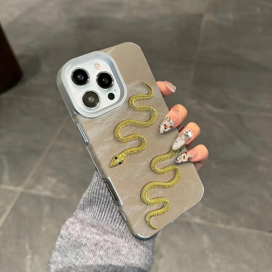 Gold Snake 3D Case For iPhone