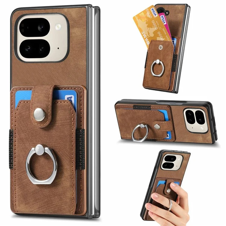 Leather+PC Non-Slip Protective Case With Card Slots For Google