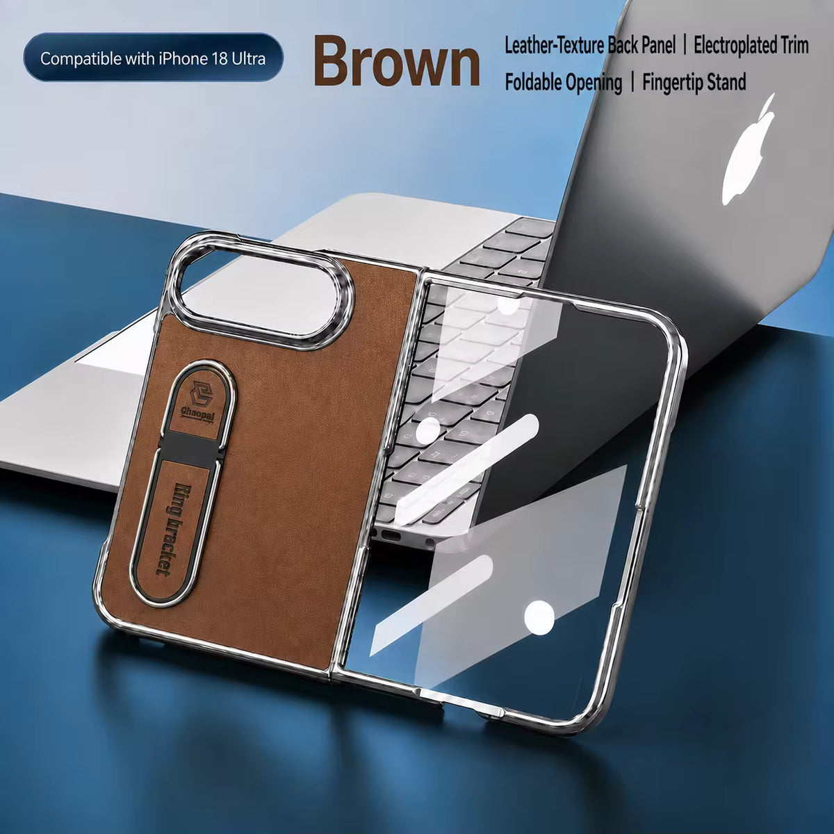 VeganLeather RingStand Case for iPhone Duo