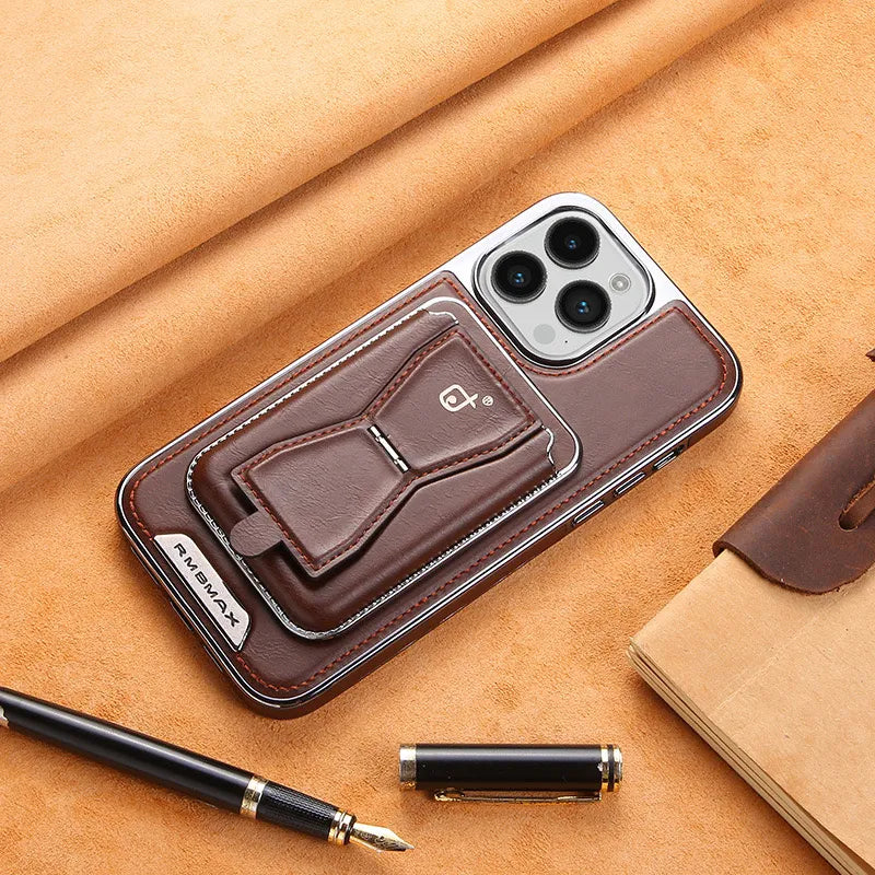 Leather Card Holder Case For iPhone