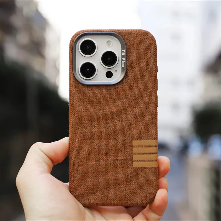 Linen Texture Finish Case For iPhone
