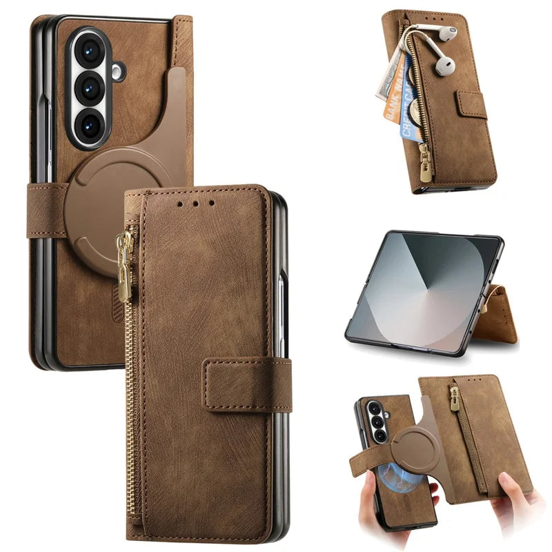 ZipperDetachable Flip Case For Samsung Fold